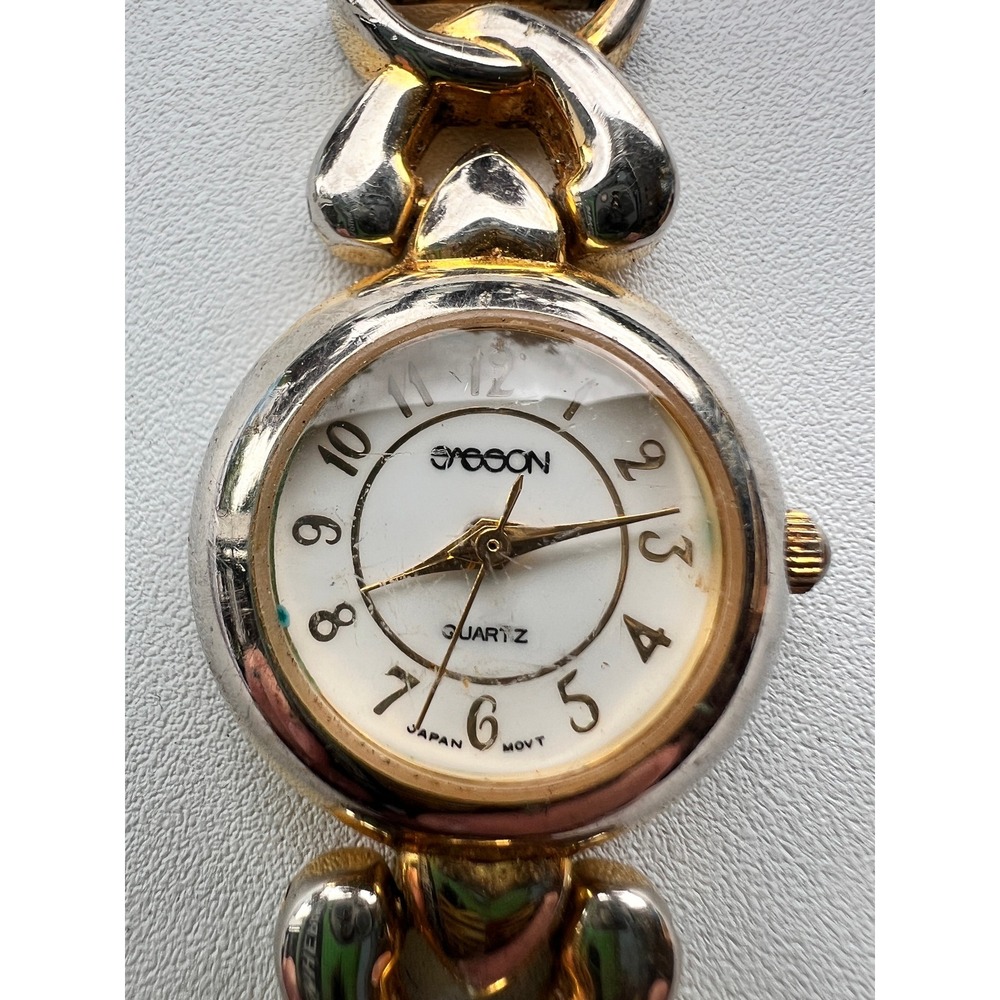 Vtg Sassoon Women's Quartz Watch Gold Tone w/o‎ Band Japan Movt Needs Battery